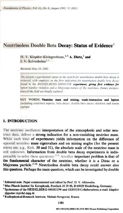 Foundations of Physics, Vol. 32, No. 8, August 2002, p. 1181 - 1223